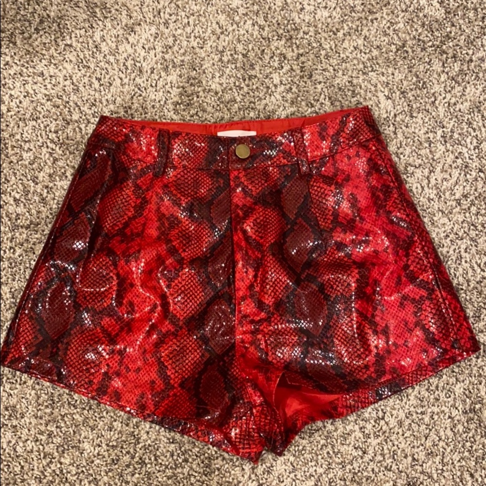 Superdown Leather Shorts